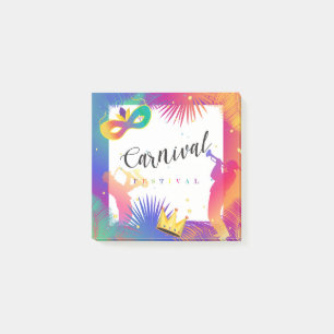 Mardi Gras Music Carnival Tropical Fleur de Lis Post-it Notes