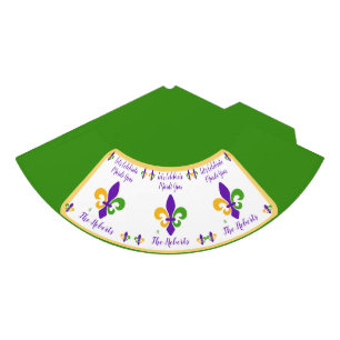 Mardi Gras NAME Green Gold Purple Fleur de Lis Party Hat