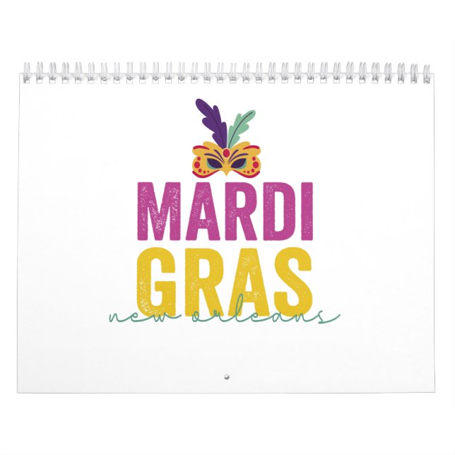Mardi Gras New Orleans 2024 Carnival Gift  Calendar (Cover)