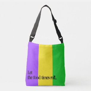 Mardi Gras New Orleans Carnival Colours Custom Tex Crossbody Bag