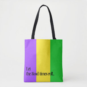 Mardi Gras New Orleans Carnival Colours Custom Tex Tote Bag