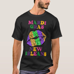 Mardi Gras New Orleans Carnival Lips For Women Lip T-Shirt