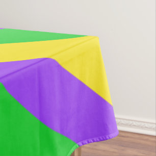 Mardi Gras New Orleans Carnival Stripes Colourful Tablecloth
