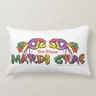 Mardi Gras New Orleans Lumbar Pillow