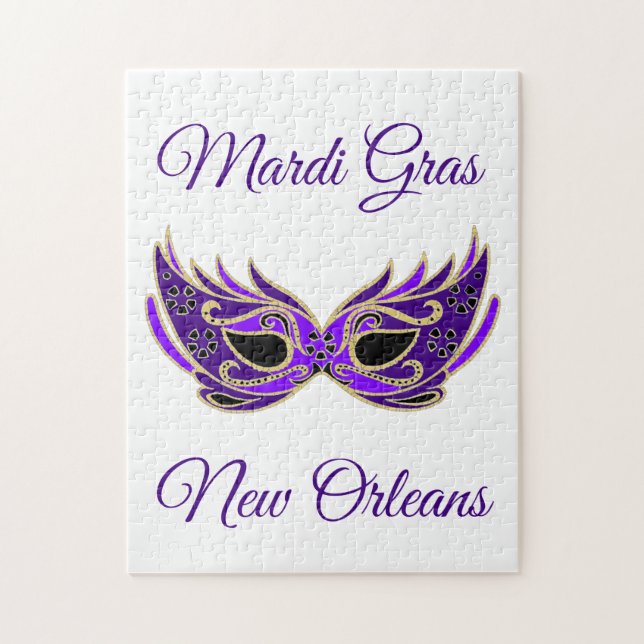Mardi Gras New Orleans Mask Jigsaw Puzzle (Vertical)