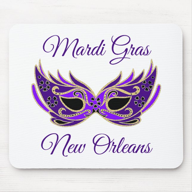 Mardi Gras New Orleans Mask Mouse Pad (Front)
