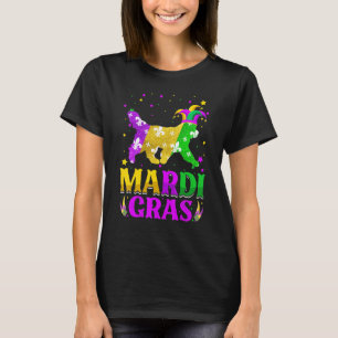 Mardi Gras Newfoundland Dog Lover Carnival Jester_ T-Shirt