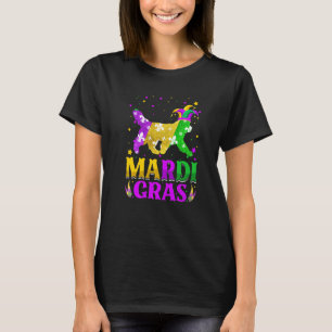 Mardi Gras Newfoundland Dog Lover Carnival Jester  T-Shirt