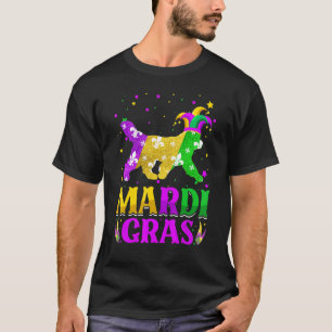 Mardi Gras Newfoundland Dog Lover Carnival Jester_ T-Shirt