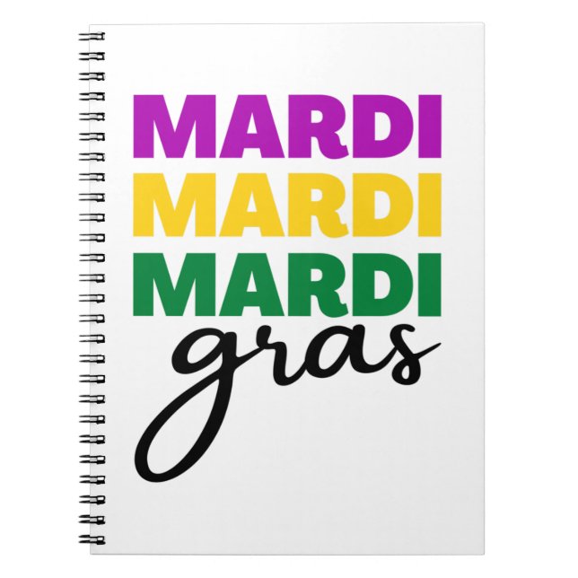 Mardi Gras Notebook (Front)