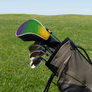 Mardi Gras Paint  Golf Head Cover