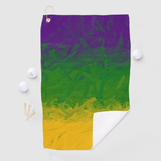 Mardi Gras Paint  Golf Towel (InSitu)