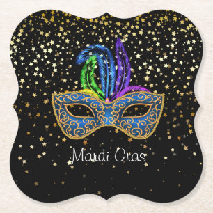 Mardi Gras Paper Coaster