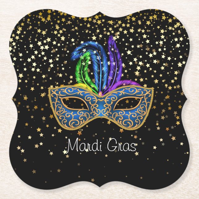 Mardi Gras Paper Coaster (Front)