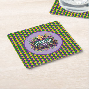 Mardi Gras Paper Coaster