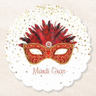Mardi Gras Paper Coaster