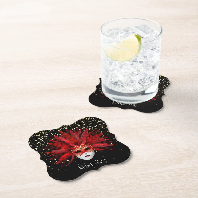 Mardi Gras Paper Coasters (Insitu)