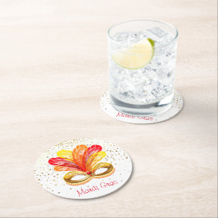 Mardi Gras Paper Coasters