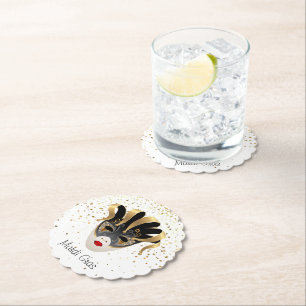 Mardi Gras Paper Coasters