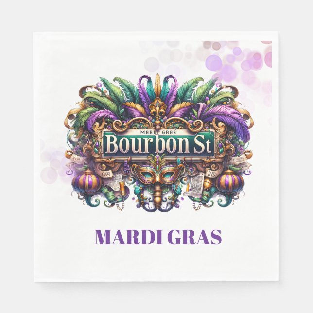 Mardi Gras Paper Napkins (Front)