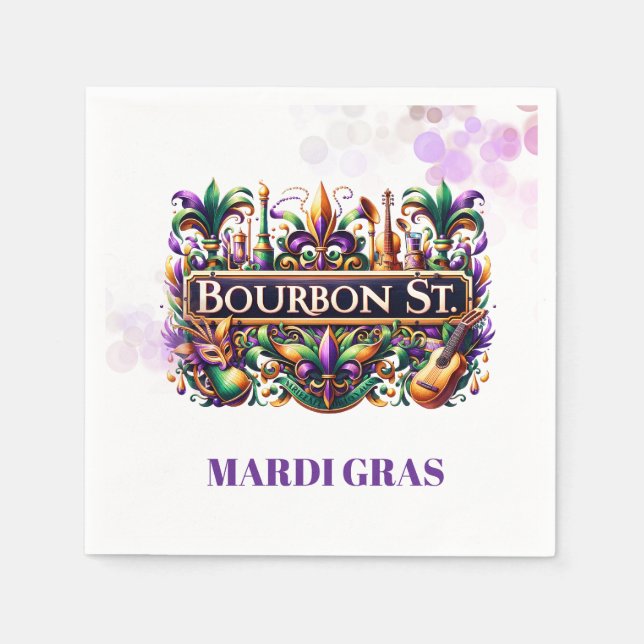 Mardi Gras Paper Napkins (Front)