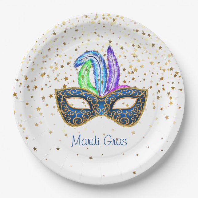 Mardi Gras  Paper Plate (Front)
