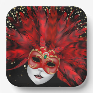 Mardi Gras Paper Plate