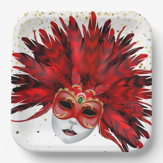 Mardi Gras  Paper Plate (Front)