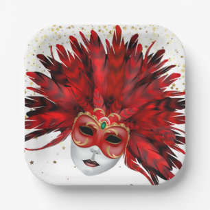 Mardi Gras  Paper Plate