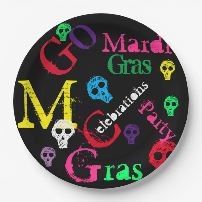 MARDI GRAS PAPER PLATE (Front)