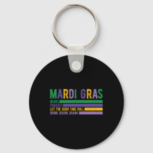 Mardi Gras Paradase Carnival Fat Tuesday Louisiana Keychain