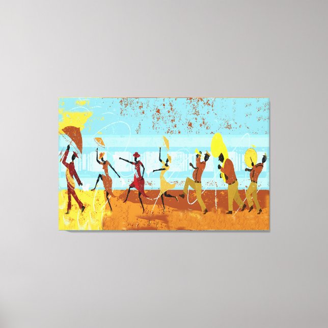 Mardi Gras Parade on Wrapped Canvas (Front)
