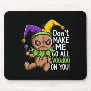 Mardi Gras Parade Stitch Voodoo Doll Jester Spooky Mouse Pad