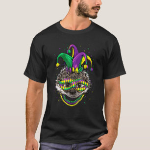 Mardi Gras Party Carnival Jester Hedgehog Animal T-Shirt