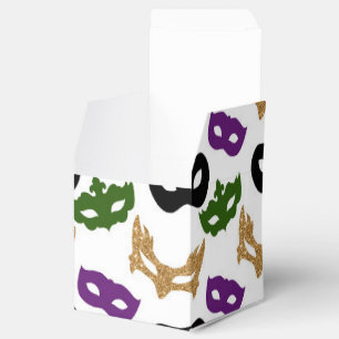 Mardi Gras Party Colourful Carnival Masks NOLA Favor Box