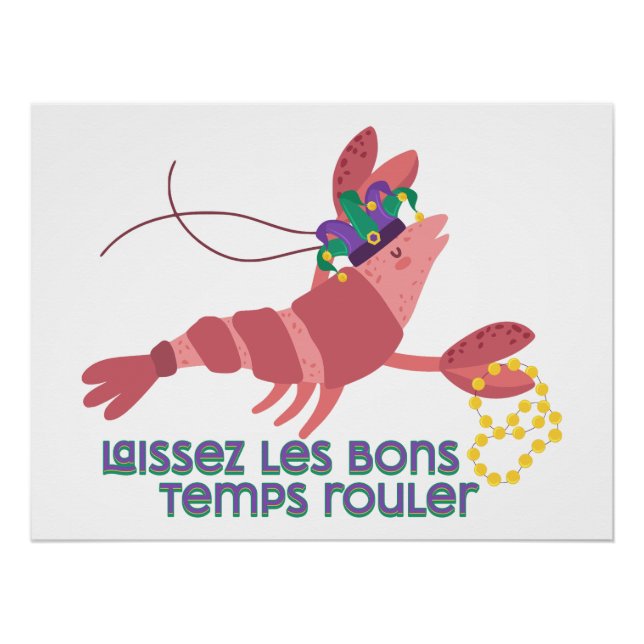 Mardi Gras Party Crawdad  Poster (Front)