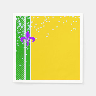Mardi Gras Party Fleur de Lis French New Orleans Napkin