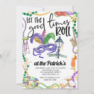 Mardi Gras Party Invitation