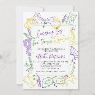 Mardi Gras Party Invitation