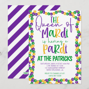 Mardi Gras Party Invitation
