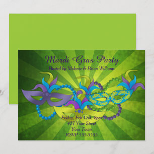 Mardi Gras Party Invitation