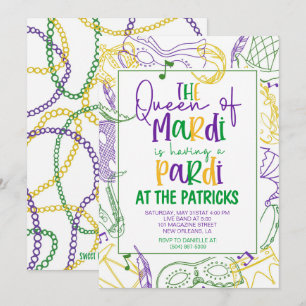Mardi Gras Party Invitation