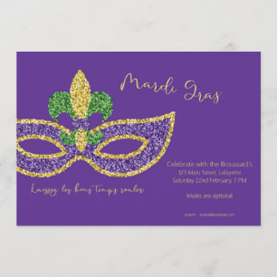 Mardi Gras Party Invitation