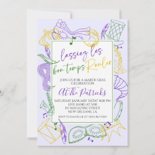 Mardi Gras Party Invitation