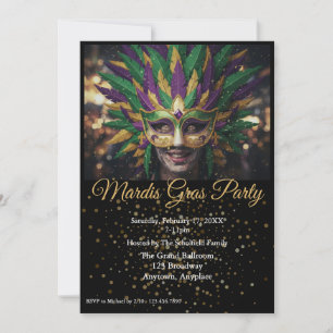 Mardi Gras Party Invitation