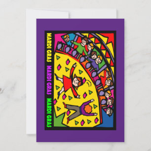Mardi Gras Party Invitation