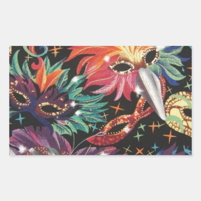 Mardi Gras Party Sticker (Front)