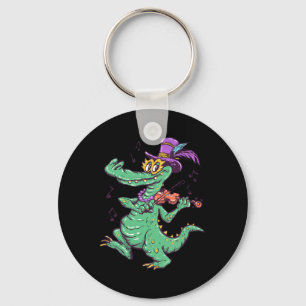 Mardi Gras Party Time 1 Keychain