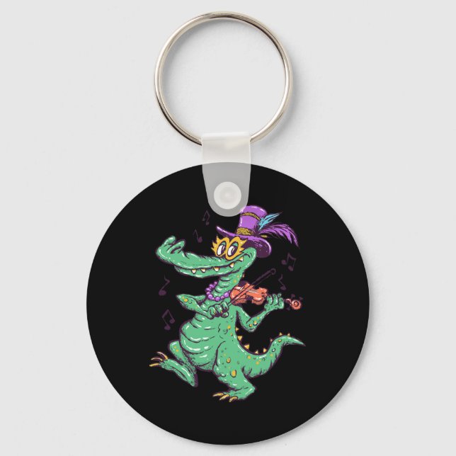 Mardi Gras Party Time 1  Keychain (Front)