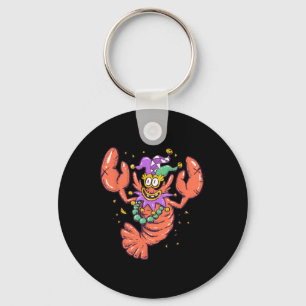 Mardi Gras Party Time Keychain